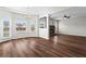 Open layout with living area, fireplace and access to outdoor space at 4102 Dinmont Chase, Atlanta, GA 30349