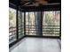 Beautiful screened porch offering relaxing views of a wooded backyard at 4830 Rebel Nw Trl, Sandy Springs, GA 30327