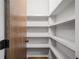 Pantry with ample storage space and white shelving at 507 Ridge View Xing, Woodstock, GA 30188