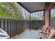 Covered patio with privacy fence and seating at 6851 Roswell Rd # M12, Sandy Springs, GA 30328