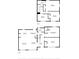 Floor plan displaying the layout of both floors, including the kitchen, living room, and bedrooms at 10664 Sandpiper Road Rd, Jonesboro, GA 30238