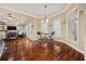 Breakfast nook featuring hardwood floors, natural light, and seating for four at 3591 Lochwolde Ln, Snellville, GA 30039