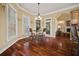 Breakfast nook with hardwood floors, large windows, and seating for four at 3591 Lochwolde Ln, Snellville, GA 30039