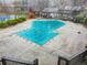 Overhead view of a community pool covered for the off-season near recreation area at 2710 Cumberland Se Ct # 2710, Smyrna, GA 30080