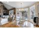 Bright breakfast nook with a view of the pool at 400 Laurel Chase Ct, Atlanta, GA 30327