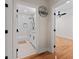 Hallway view of bathroom with a shower and bedroom at 203 Sunset Nw Ave, Atlanta, GA 30314