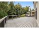 Large deck, perfect for entertaining, with a view of the landscaped backyard at 725 Riley Pl, Sandy Springs, GA 30327