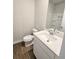 Bathroom vanity features a white countertop and cabinet at 2389 Brown Dove Way (5), Grayson, GA 30017