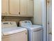 A laundry room with a washer and dryer at 541 Exam Ct, Lawrenceville, GA 30044