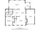 Main floor plan of home, featuring living areas, primary bedroom and a two car garage at 1765 Round Rd, Grayson, GA 30017