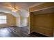 Bedroom featuring a wood floor, angled ceilings, and a closet at 3028 Hallman Cir, Marietta, GA 30064