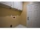 Functional laundry room with white cabinetry, offering storage and convenience at 3028 Hallman Cir, Marietta, GA 30064
