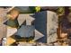 Overhead shot of a single-Gathering home with a spacious driveway and well-manicured lawn at 29 Cliftwood Dr, Sandy Springs, GA 30328