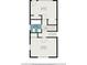 Upstairs floor plan featuring two bedrooms, bathroom and hall with stairs at 1007 E Callaway Sw Rd, Marietta, GA 30060