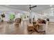 Spacious open-concept living room with fireplace and seamless flow to kitchen and dining areas at 4770 Wayland Cir, Acworth, GA 30101