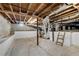 Unfinished basement, showing the mechanical equipment and concrete walls at 4770 Wayland Cir, Acworth, GA 30101
