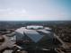 Captivating aerial view of the Mercedes-Benz Stadium surrounded by cityscape at 176 Rhodesia Se Ave, Atlanta, GA 30315