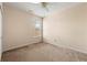 Bedroom with neutral carpet, a ceiling fan and a window with blinds at 3296 Quincey Xing, Conyers, GA 30013