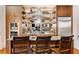 Modern kitchen features stainless appliances, custom cabinetry, granite counters, island and open shelving at 500 Means Nw St # F, Atlanta, GA 30318