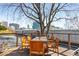 Rooftop deck with outdoor seating overlooks city skyline and active train tracks for a unique urban setting at 500 Means Nw St # F, Atlanta, GA 30318