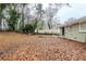 Spacious backyard with a partially visible home exterior featuring a painted brick and a chain-link fence at 1850 Brewer Sw Blvd, Atlanta, GA 30310