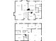 Simplified floor plan view, showing the layout of both floors with labeled rooms, and key areas like kitchen and living at 178 Cedars Glen Cir, Villa Rica, GA 30180