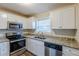 Contemporary kitchen featuring stainless steel dishwasher and oven set amongst stylish granite countertops at 2080 Dellwood Pl, Decatur, GA 30032