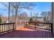 Enjoy scenic views from this wooden deck, perfect for outdoor relaxation and entertaining at 10950 Glenhurst Pass, Duluth, GA 30097