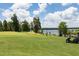 Picturesque golf course view showcasing the expansive green with a nearby lake, promising a premium golfing experience at 923 Buckhorn Bnd, Locust Grove, GA 30248