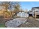 Exterior side view of a shed with a cracked concrete pad at 1268 Wylie Se St, Atlanta, GA 30317