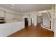 Spacious living room with open floor plan, hardwood floors, and fireplace at 3131 Nw Slaton Nw Dr # 24, Atlanta, GA 30305