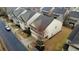 Aerial shot of the side of a two-story home with a dark roof and red shutters at 5223 Catrina Way, Buford, GA 30519