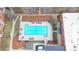 Aerial view of the community pool with surrounding landscaping and seating areas at 300 Johnson Ferry Ne Rd # B411, Atlanta, GA 30328