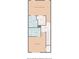 Detailed upper-level floor plan featuring a primary bedroom, second bedroom, and dual bathrooms at 100 Brickworks Ne Cir # 104, Atlanta, GA 30307