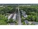Aerial view of modern townhomes surrounded by lush greenery with easy access to the city at 1145 Kirkwood Se Ave # 4, Atlanta, GA 30316