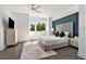 Bedroom with sleek decor, and a green accent wall at 1145 Kirkwood Se Ave # 4, Atlanta, GA 30316