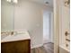 Comfortable bathroom featuring wood look flooring and a shower/tub combo at 508 Clayborne Way, Loganville, GA 30052
