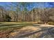 Spacious and grassy backyard with mature trees, perfect for outdoor activities at 971 Hendon, Woodstock, GA 30188