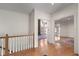 Bright foyer with hardwood floors, white trim, and natural light leads to the main living areas at 3854 W Nancy Creek Ne Pl, Brookhaven, GA 30319