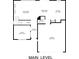 An overhead floor plan for the main level of a home, including living room, dining area, office, and garage at 419 Mcinnes Se Cir, Marietta, GA 30060
