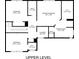 An overhead view of the upper level floor plan with bedrooms, laundry, walk-in closets, and primary bath at 419 Mcinnes Se Cir, Marietta, GA 30060