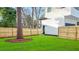 A spacious backyard featuring a vibrant green lawn and a sturdy wooden fence providing privacy at 1137 Hardee Ne St # B, Atlanta, GA 30307