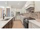 Well-appointed kitchen featuring stainless steel appliances, brick backsplash, and modern finishes at 508 Price Rd, Carrollton, GA 30116