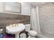 Bathroom with decorative tile, shower and sink at 51 Brookshire Ct, Dallas, GA 30157