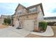 View of the stone and siding exterior on a two car garage with a basketball hoop attached above the entrance at 58 Ashbury Cir, Dallas, GA 30157