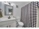 Bathroom featuring a modern vanity and a shower with a stylish curtain at 6700 Roswell Rd # 32C, Atlanta, GA 30328