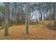 Large backyard features mature trees, a wooded perimeter, and a privacy fence at 1057 Forest Path, Stone Mountain, GA 30088