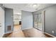 Dining area features a sliding glass door and access to the kitchen at 1057 Forest Path, Stone Mountain, GA 30088