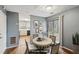 Dining area features a sliding glass door and access to the kitchen at 1057 Forest Path, Stone Mountain, GA 30088