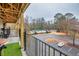 Overhead exterior view showcasing the pool and parking area, perfect for enjoying outdoor activities at 3091 Colonial Way # D4, Atlanta, GA 30341